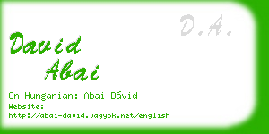 david abai business card